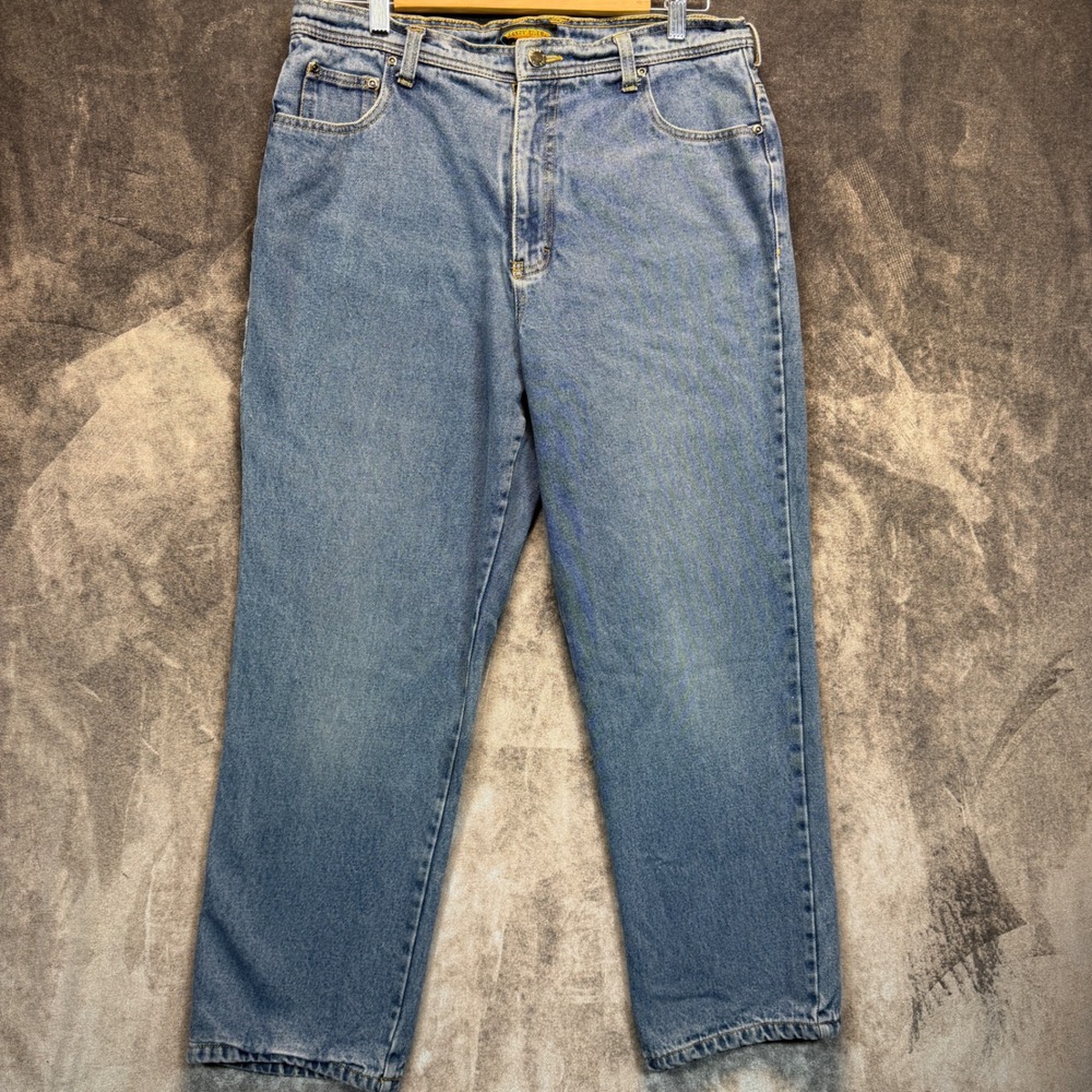 Sandy River Jeans Company Jeans Womens 12R Blue Cotton Flannel Lined Straight
